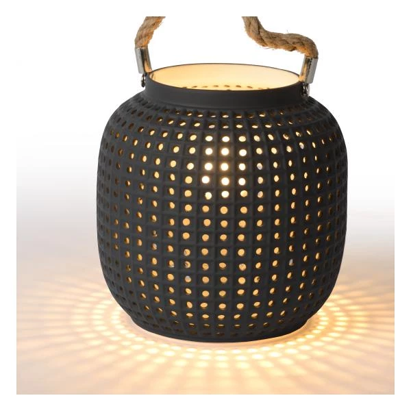 Lucide SAFIYA - Lampe de table - Ø 16,5 cm - 1xE14 - Gris - détail 1